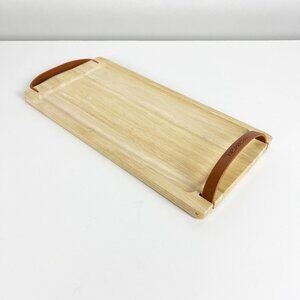 Nespresso Wood Serving Tray With Leather Handles